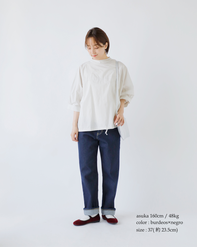 ALBEROLA(アルベローラ)ベルベットワンストラップフラットシューズ78-315350gm