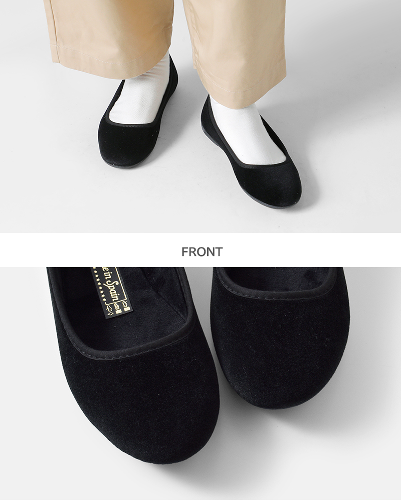 ALBEROLA(アルベローラ)aranciato別注ベルベットバレエシューズ