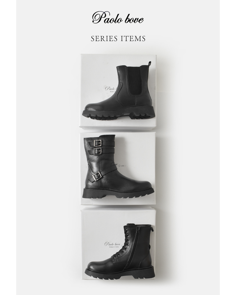 PAOLO BOVE(パオロ ボーヴ)カウレザーレースアップブーツ7905-a