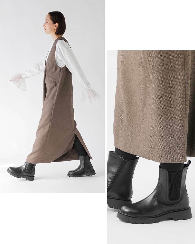 PAOLO BOVE(パオロ ボーヴ)カウレザーサイドゴアブーツ7912-a