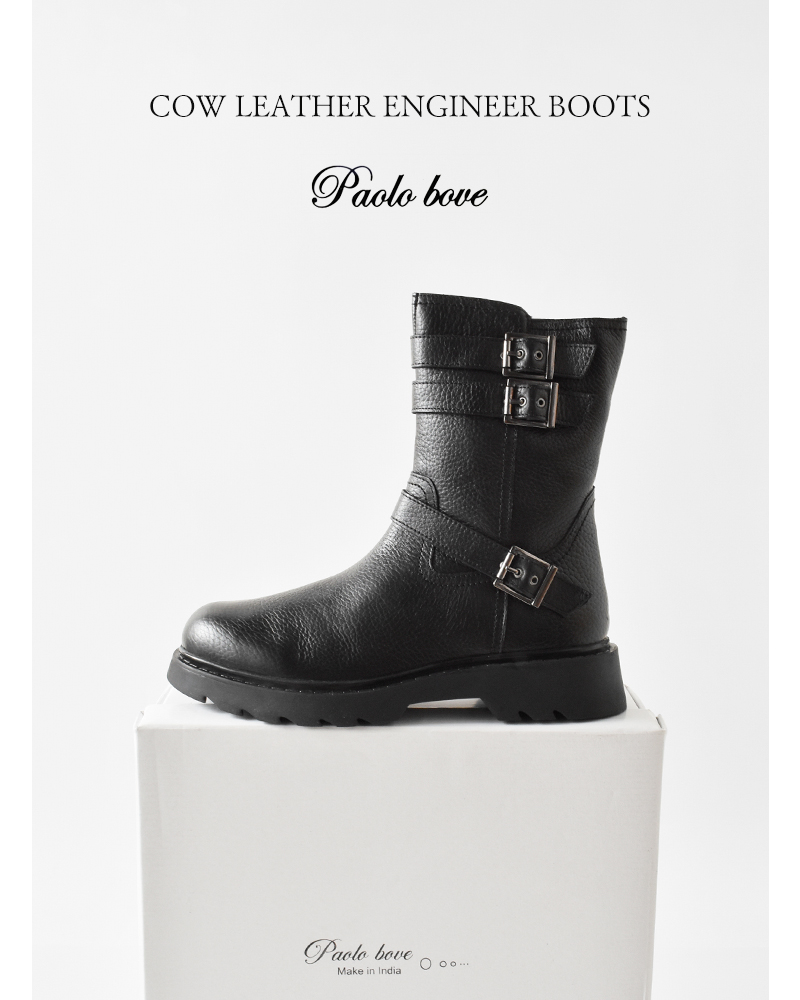 PAOLO BOVE(パオロ ボーヴ)カウレザーエンジニアブーツ8132-a