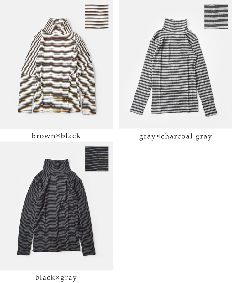 MILLER(ミラー)コットンパネルリブタートルネックロングスリーブTシャツ834c