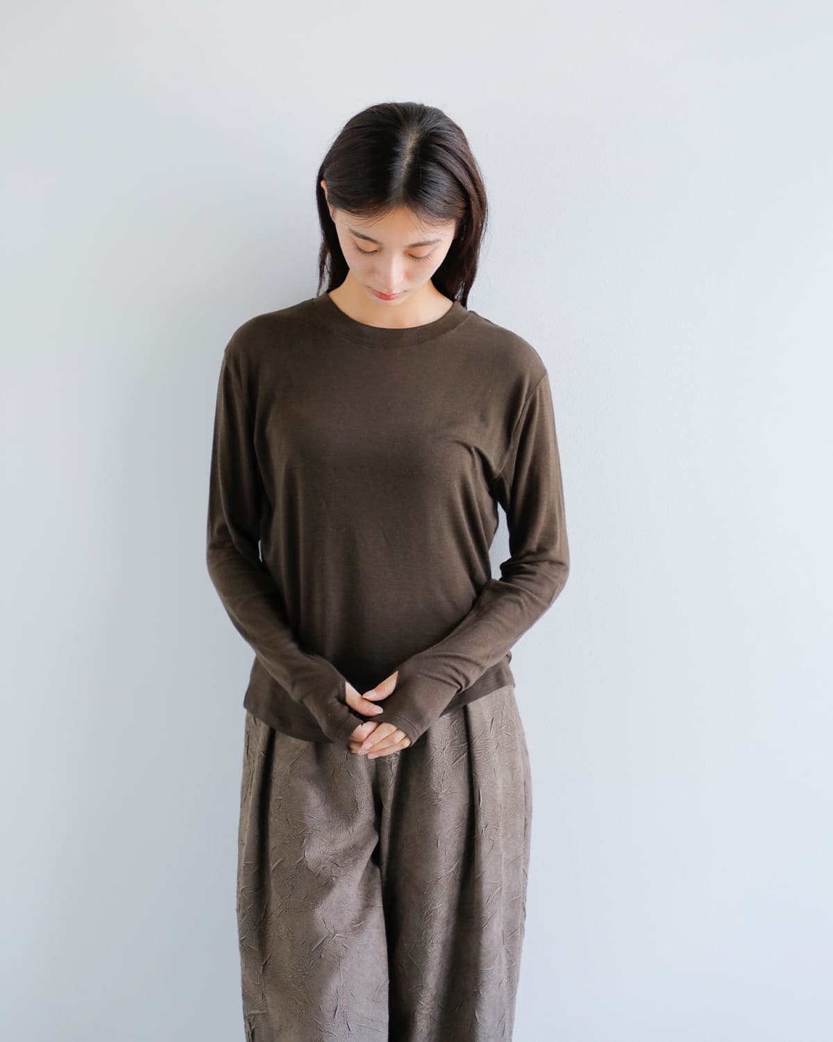 CHIGNON シニヨン テンセル インナー ロングスリーブ Tシャツ