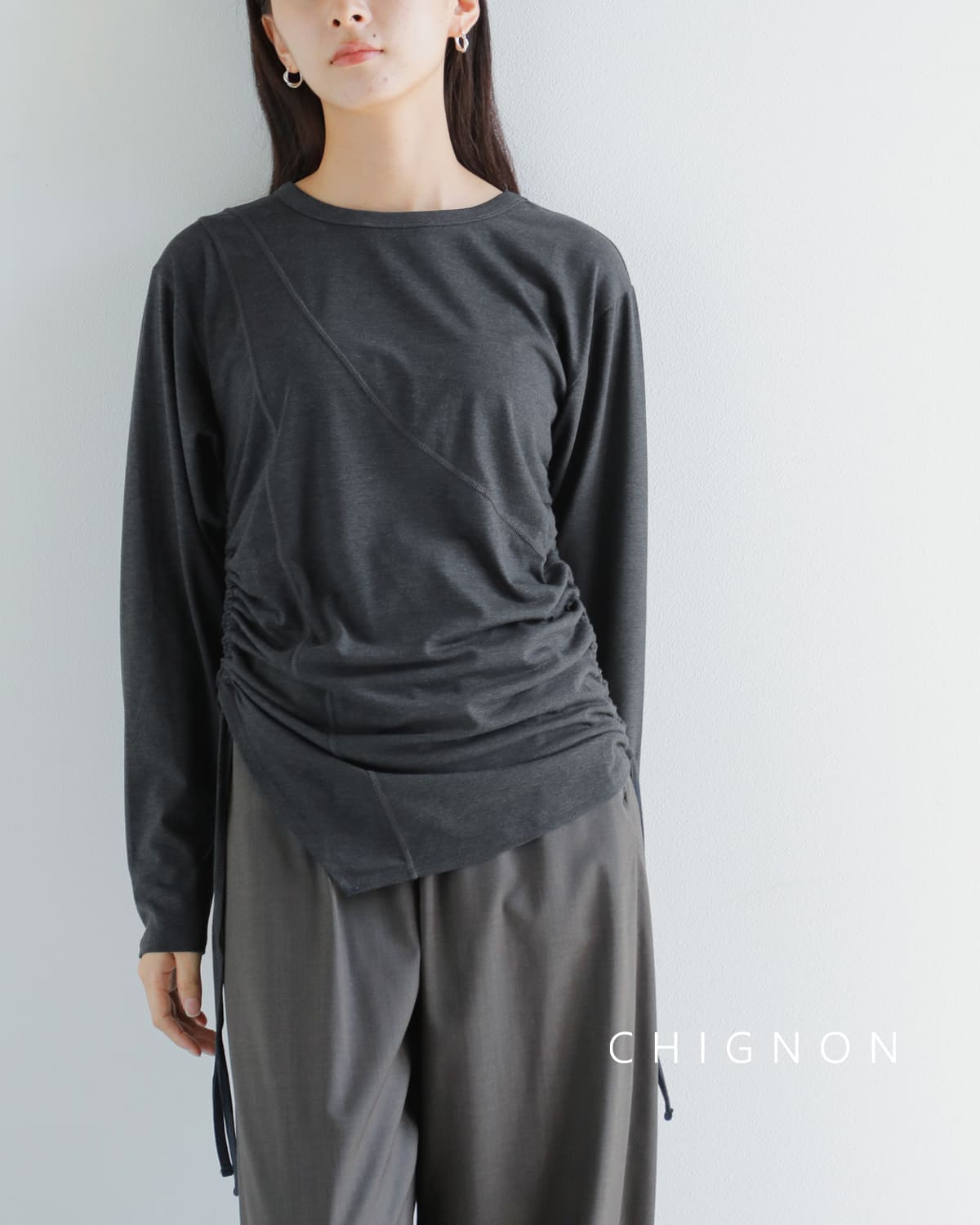 CHIGNON(シニヨン)ドロスト カッティング カットソー8455-319kk