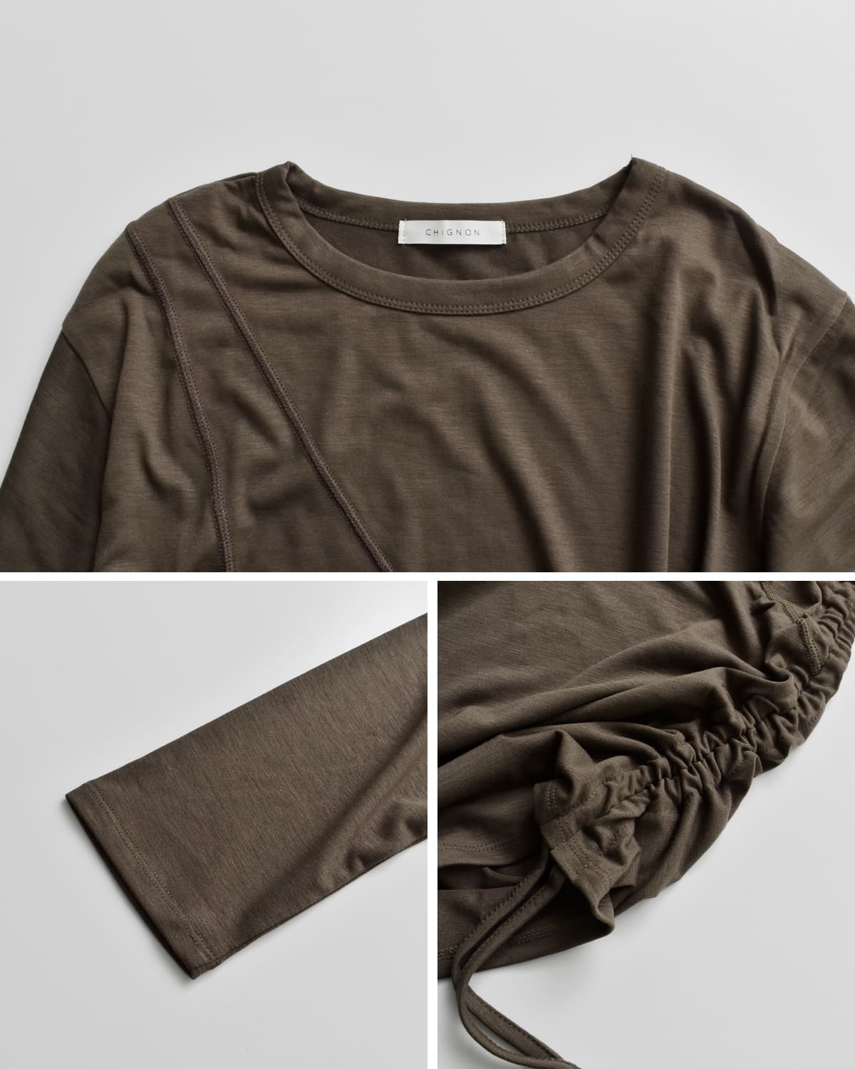 CHIGNON(シニヨン)ドロストカッティングカットソー 8455-319kk