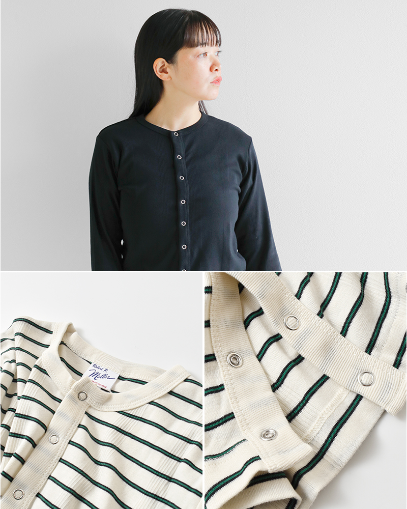MILLER(ミラー)コットンパネルリブカーディガン851c