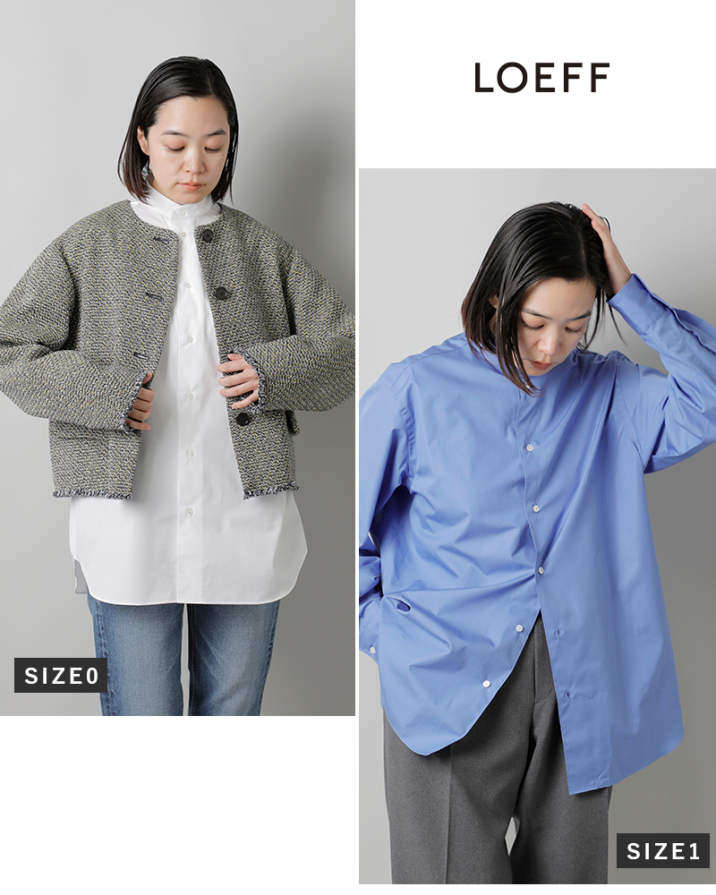LOEFF(ロエフ)コットンブロードバンドカラーシャツ8811-250-0020