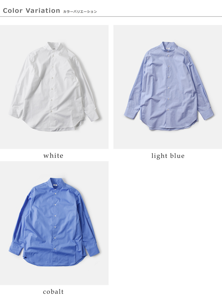 LOEFF(ロエフ)コットンブロードバンドカラーシャツ8811-250-0020