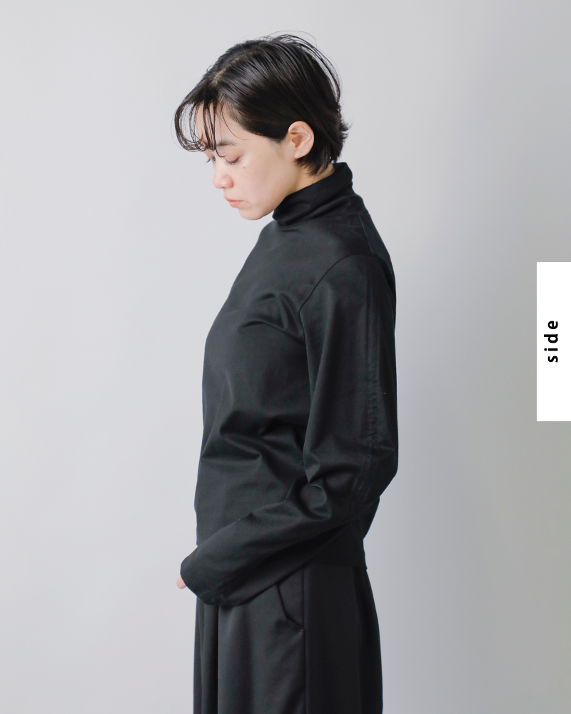 LOEFF(ロエフ)スビンコットンクレセントスリーブタートルネックTシャツ8812-699-0041