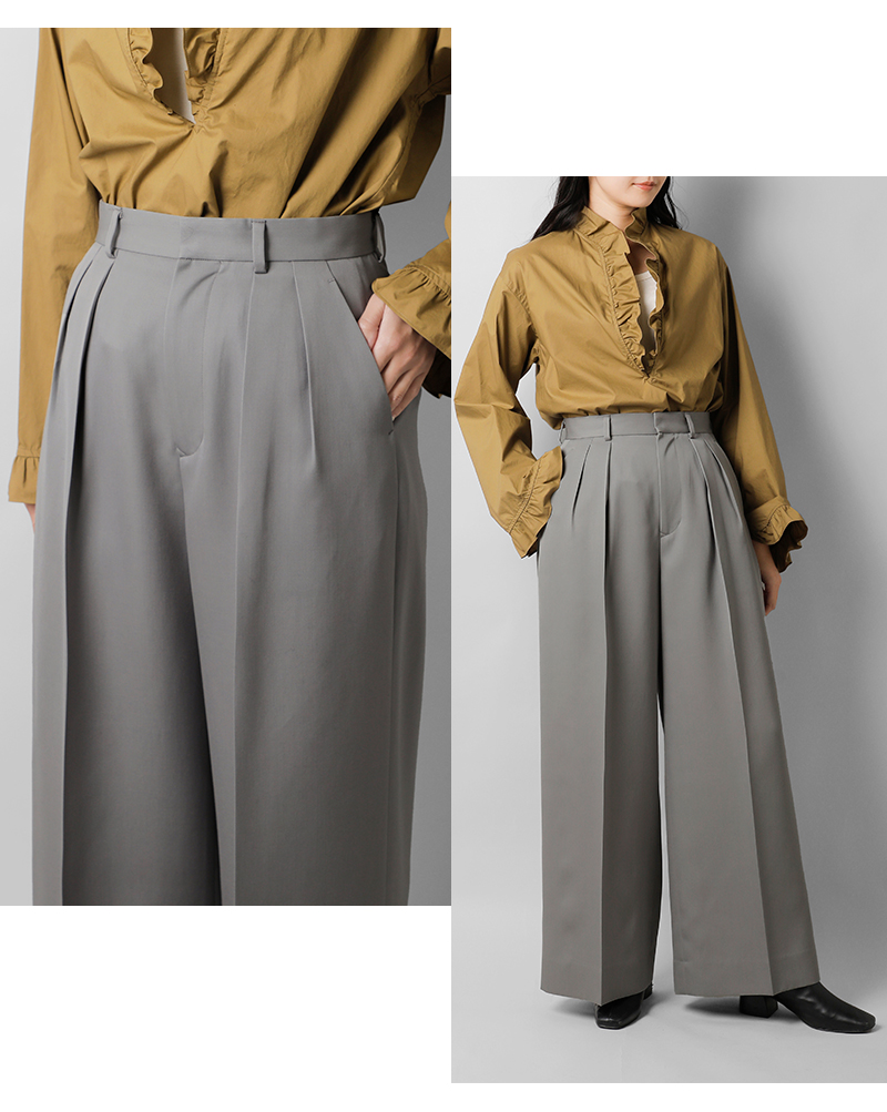 LOEFF(ロエフ)ウールギャババギートラウザーパンツ8814-202-0178