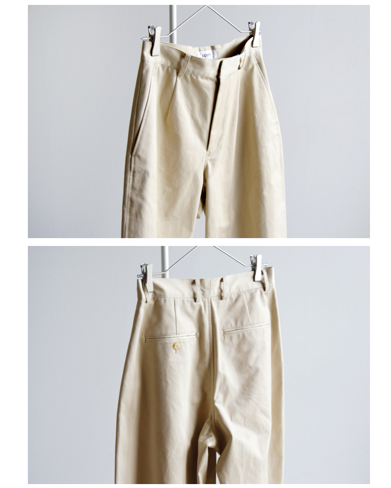 LOEFF(ロエフ)コットンチノトラウザーパンツ8814-202-0199