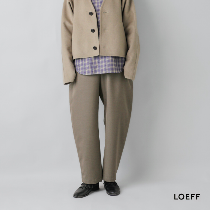 LOEFF(ロエフ)ウールギャバボンタントラウザーパンツ8814-202-0201