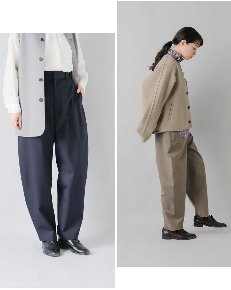 LOEFF ロエフ ウール ギャバ ボンタン トラウザー パンツ 8814