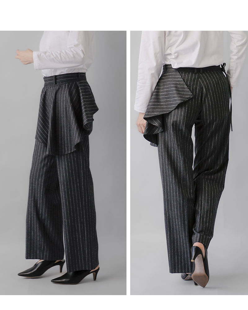 LOEFF(ロエフ)ウールポプリンレイヤードパンツ8814-299-0207