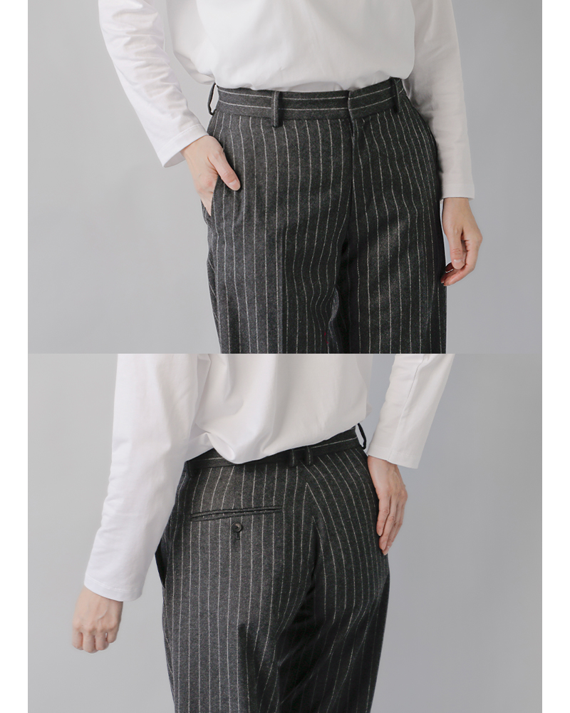 LOEFF(ロエフ)ウールポプリンレイヤードパンツ8814-299-0207