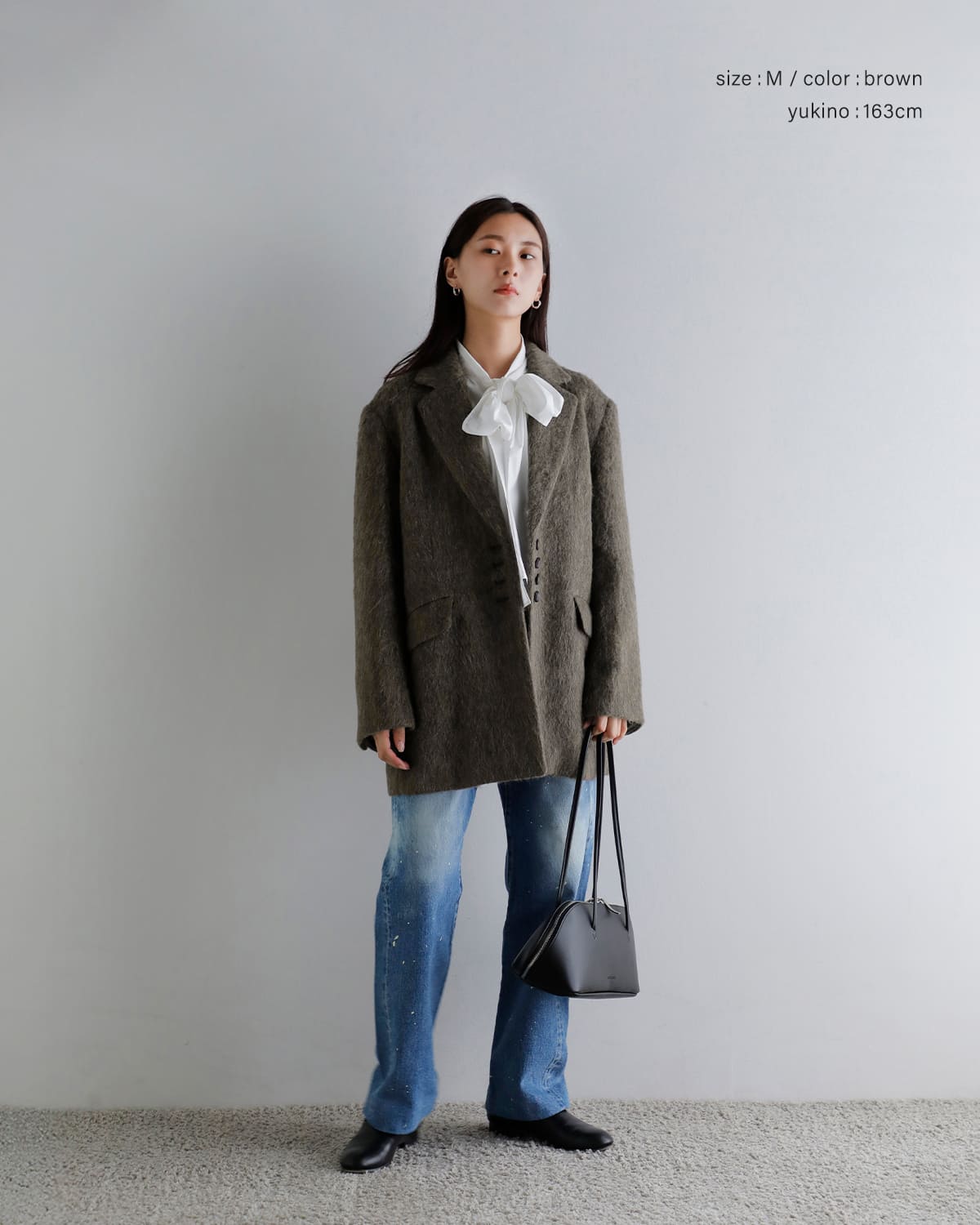 MANOF(マノフ)シャギーテーラードオーバージャケット 89101-0082