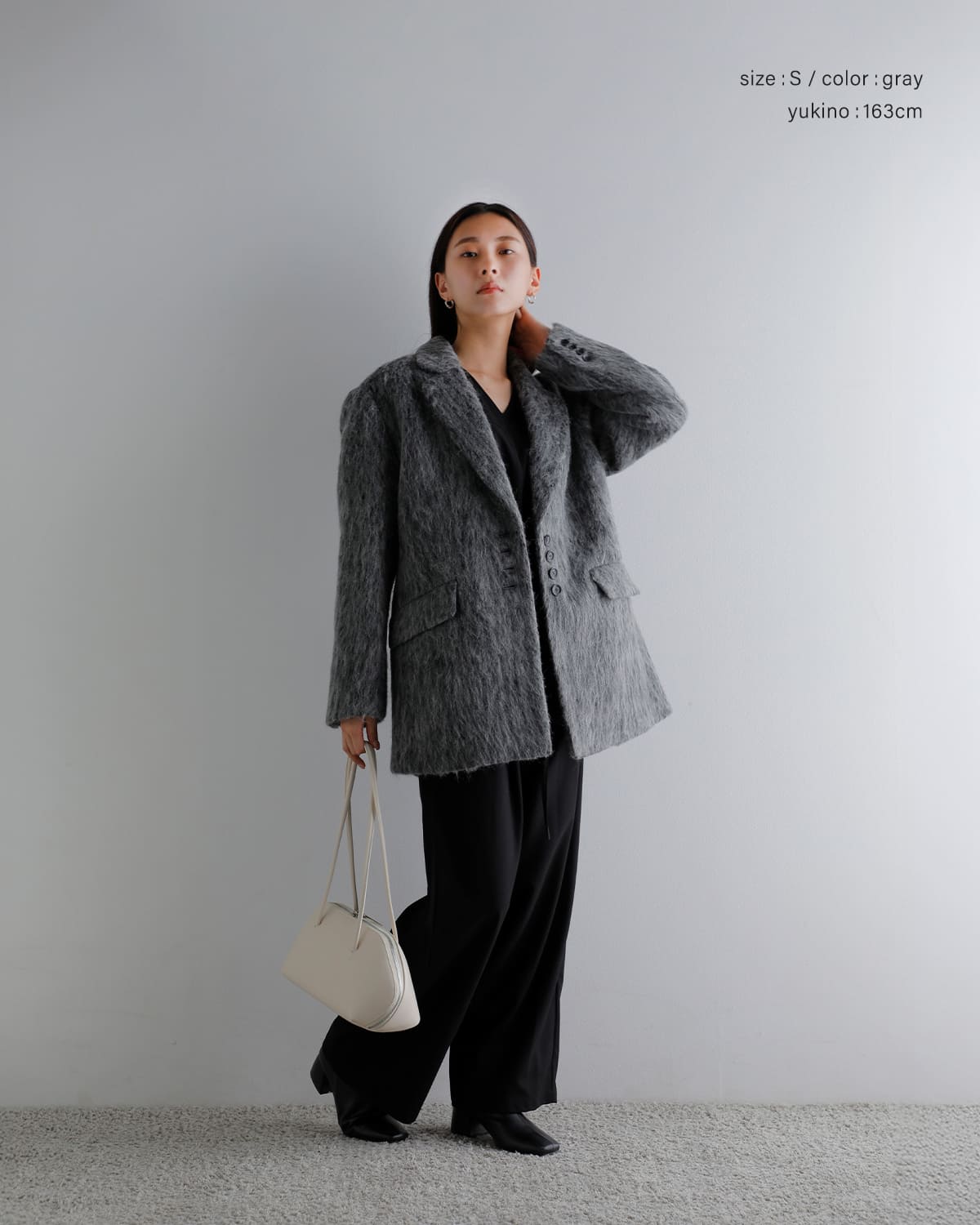 MANOF(マノフ)シャギーテーラードオーバージャケット 89101-0082