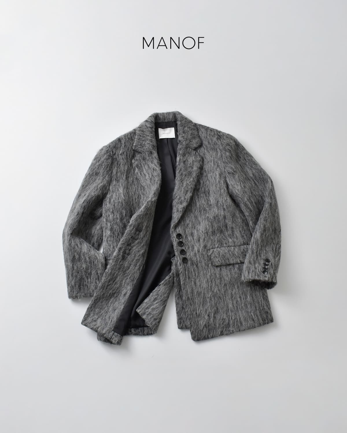 MANOF(マノフ)シャギー テーラード オーバー ジャケット89101-0082