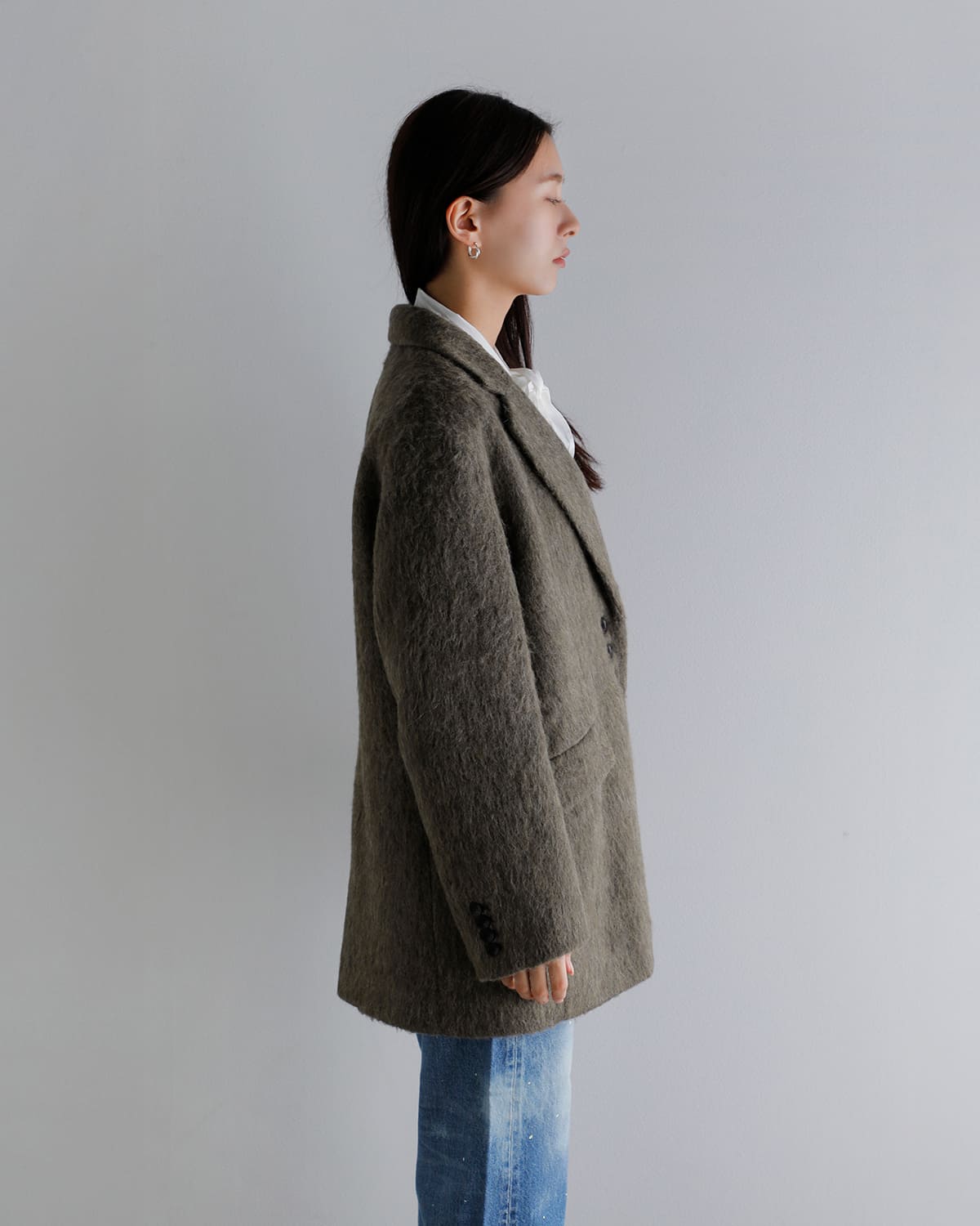 MANOF(マノフ)シャギーテーラードオーバージャケット 89101-0082