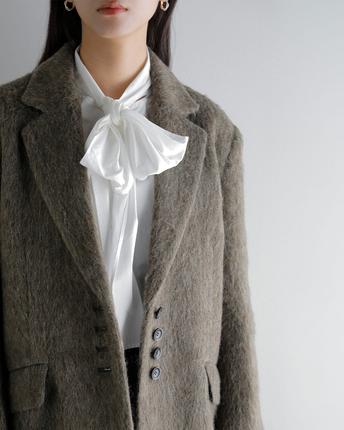 MANOF(マノフ)シャギーテーラードオーバージャケット 89101-0082