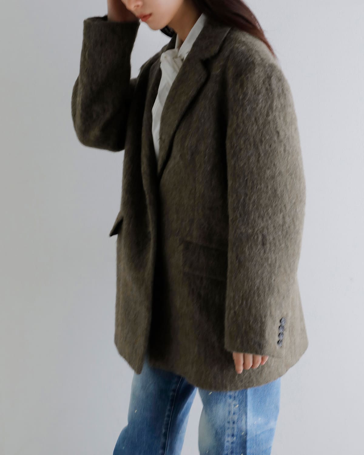 MANOF(マノフ)シャギーテーラードオーバージャケット 89101-0082