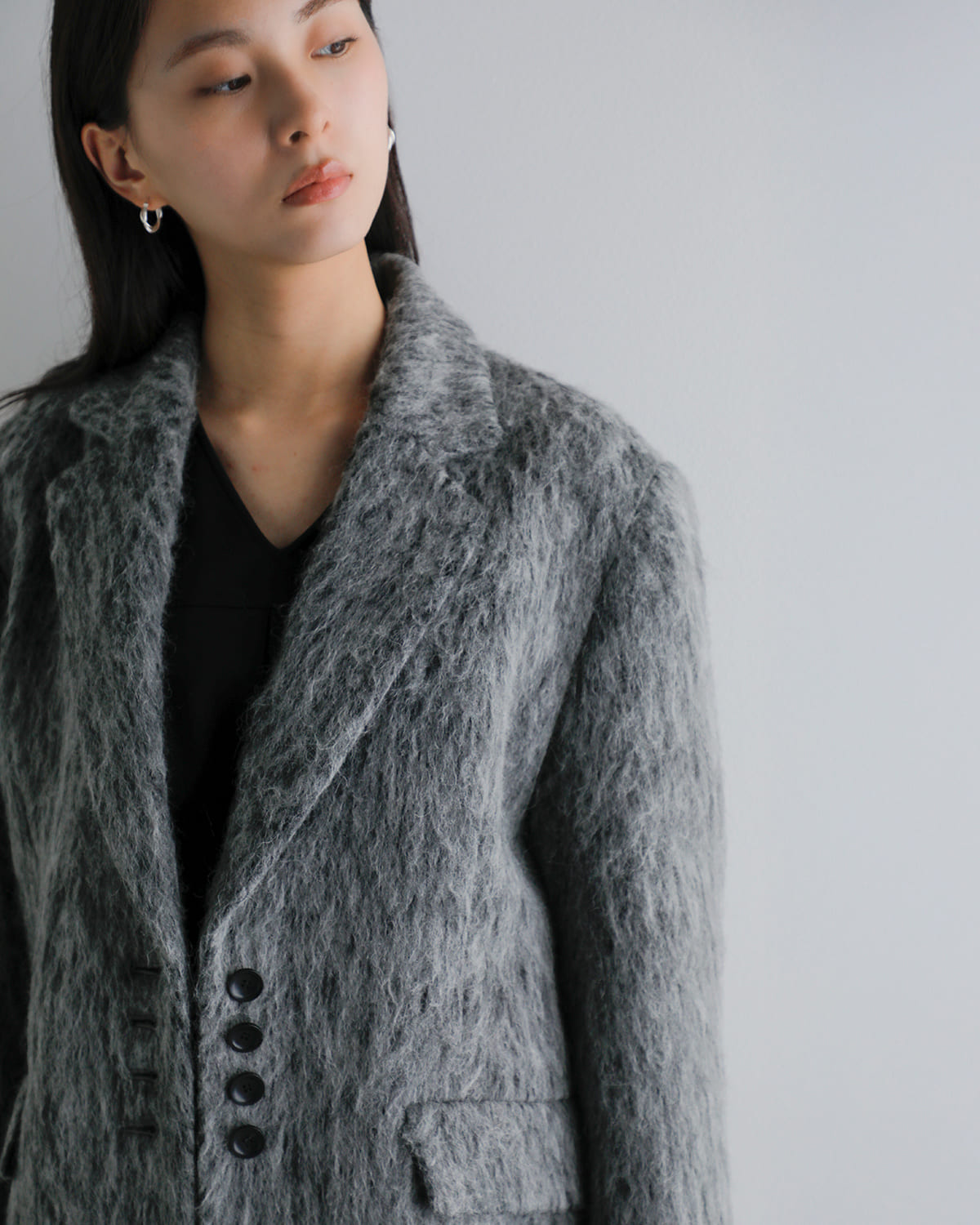 MANOF(マノフ)シャギーテーラードオーバージャケット 89101-0082