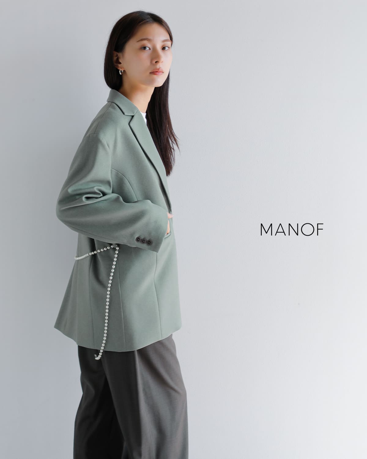 MANOF(マノフ)ビスチェセット リブ ニット プルオーバー89103-0392