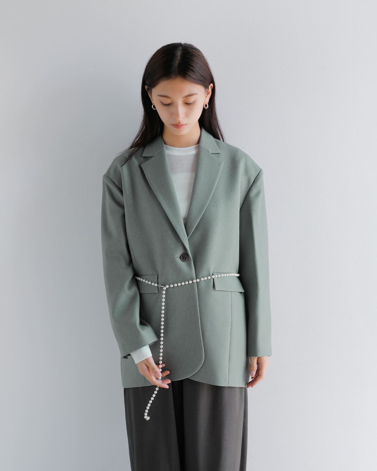 MANOF(マノフ)ビスチェセットリブニットプルオーバー 89103-0392