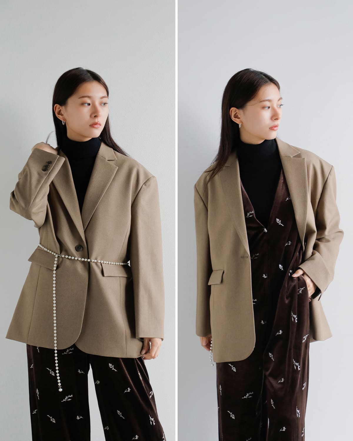 MANOF(マノフ)ビスチェセットリブニットプルオーバー 89103-0392