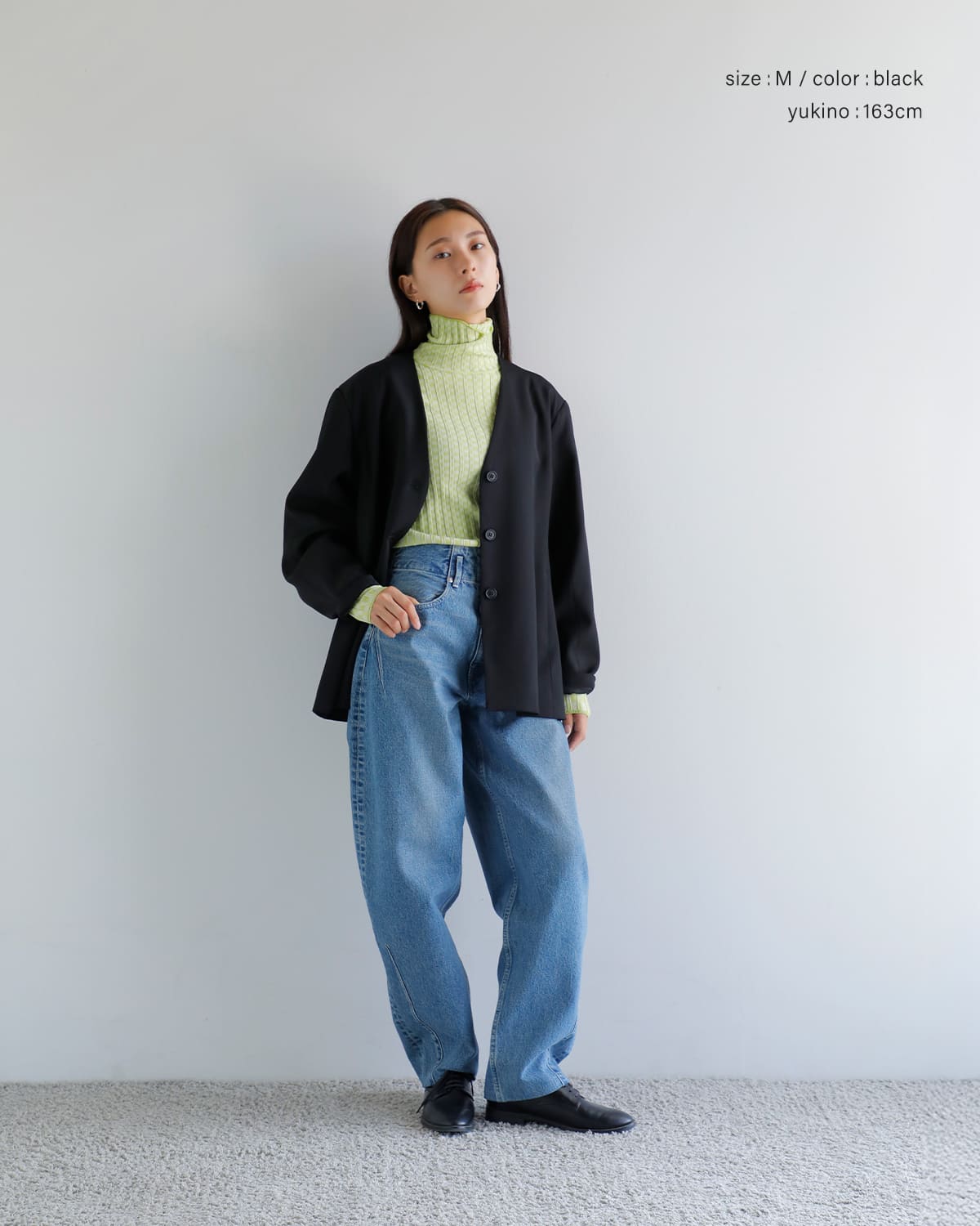 MANOF(マノフ)カーブスリーブチョーカージャケット 89103-0402