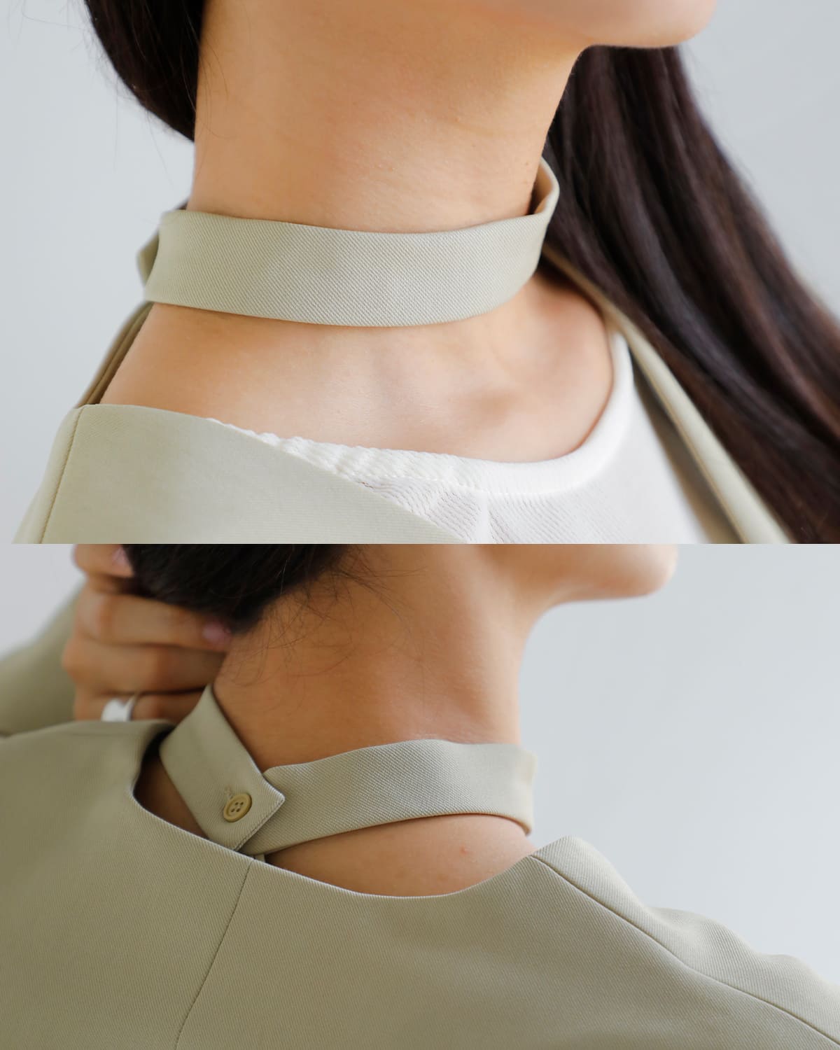 MANOF(マノフ)カーブスリーブチョーカージャケット 89103-0402