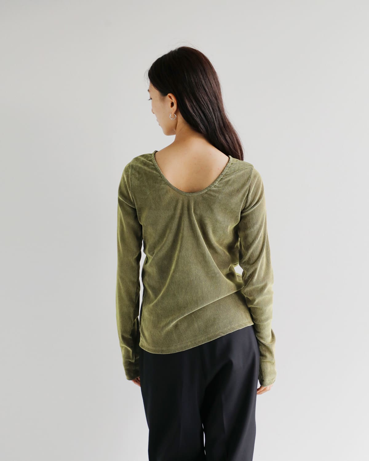 MANOF(マノフ)チュールフロッキーストライプトップス89105-1042 89105-1042