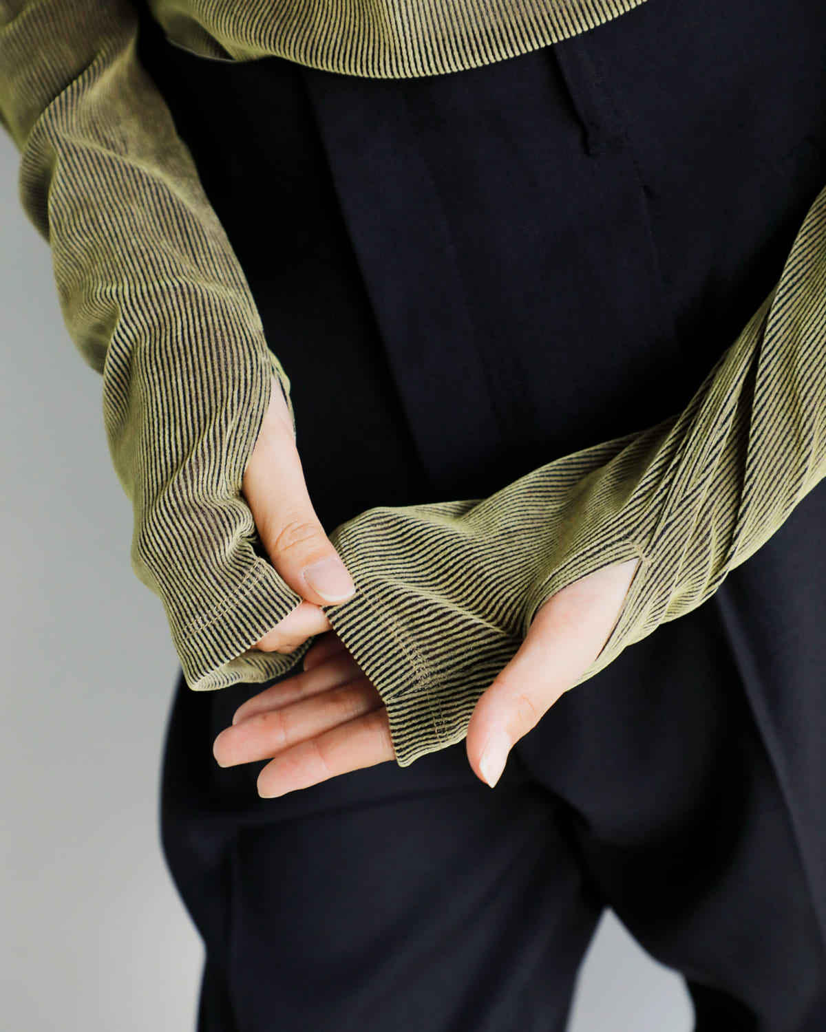 MANOF(マノフ)チュールフロッキーストライプトップス89105-1042 89105-1042