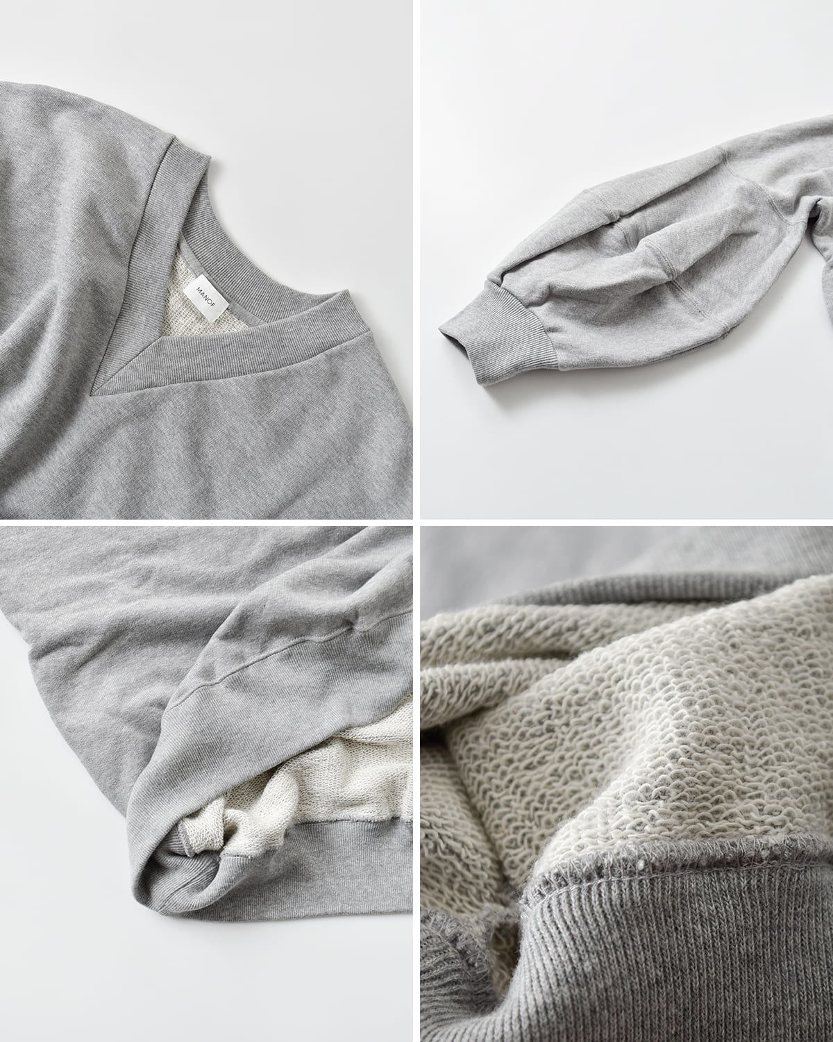 MANOF(マノフ)ボリュームスリーブロゴスウェットシャツ 89105-1072