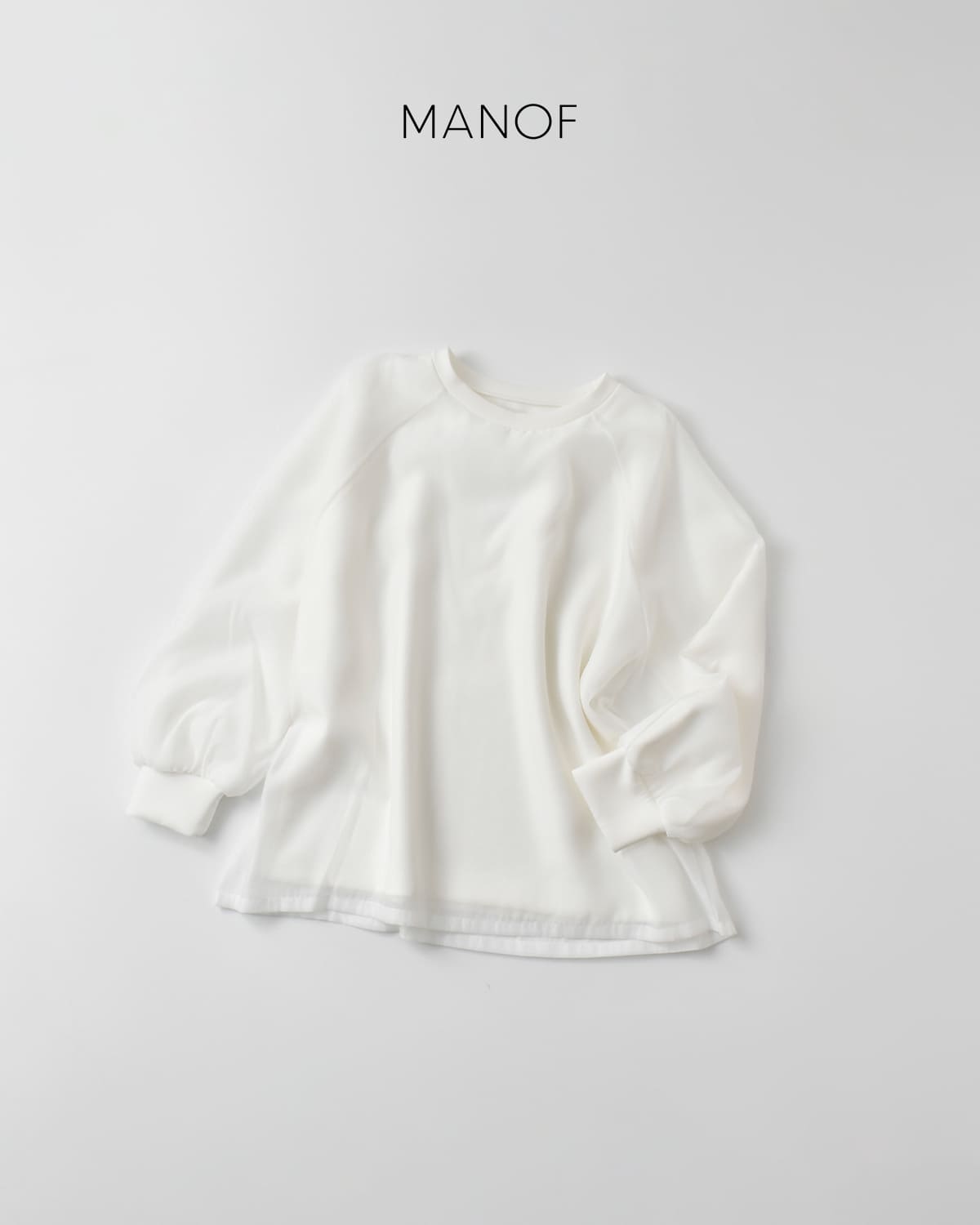 MANOF(マノフ)シアー レイヤード カット トップス89105-1162