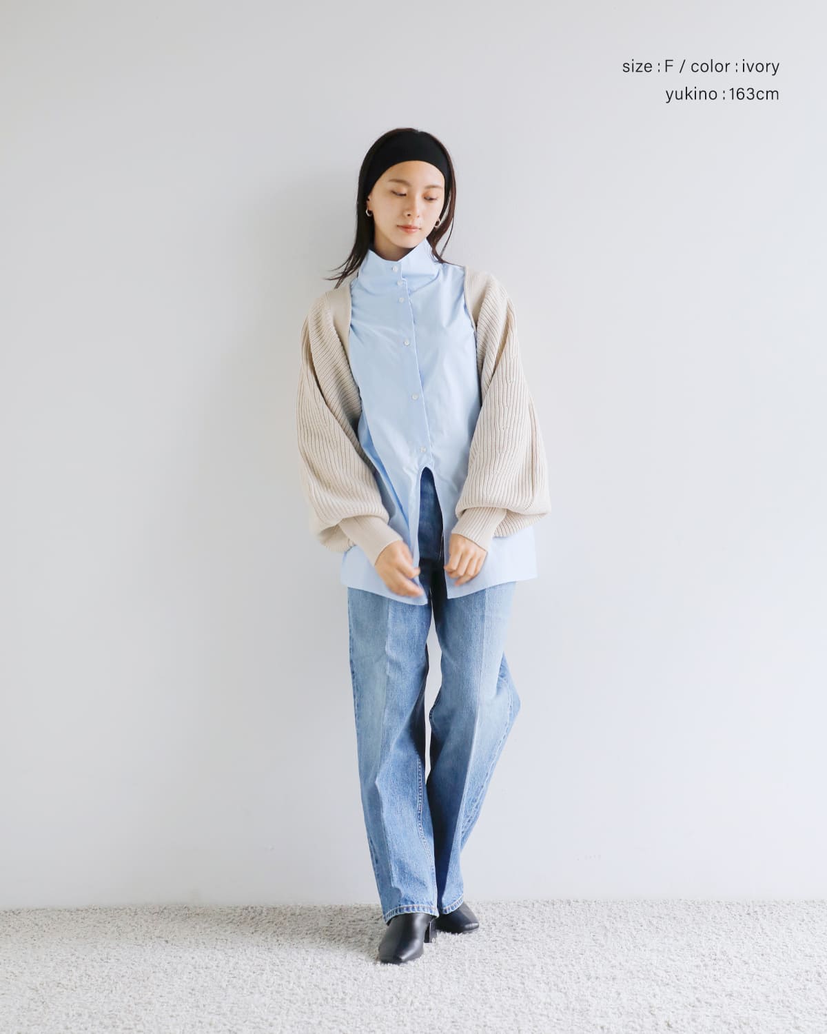 MANOF(マノフ)ボリュームスリーブニットボレロ89106-2022 89106-2022