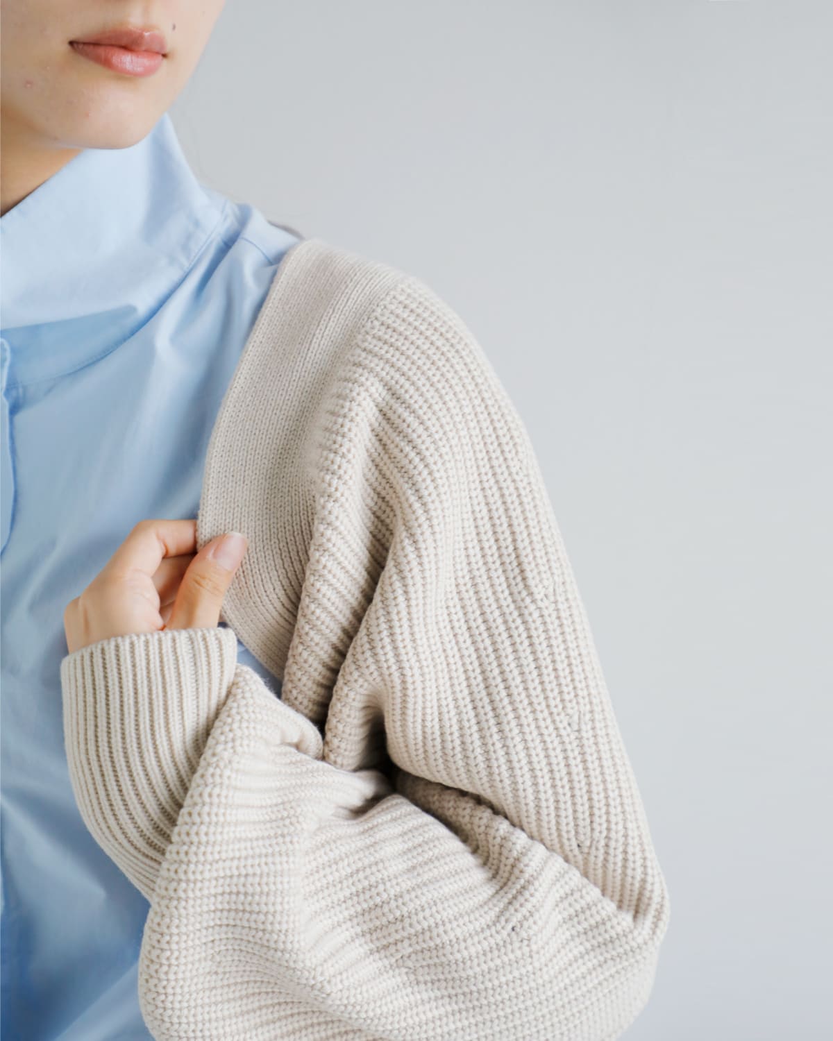 MANOF(マノフ)ボリュームスリーブニットボレロ89106-2022 89106-2022