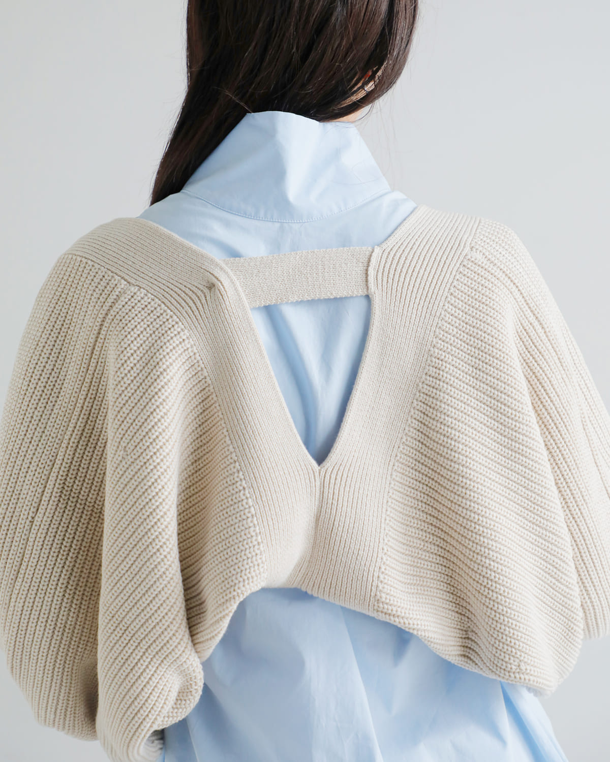 MANOF(マノフ)ボリュームスリーブニットボレロ89106-2022 89106-2022