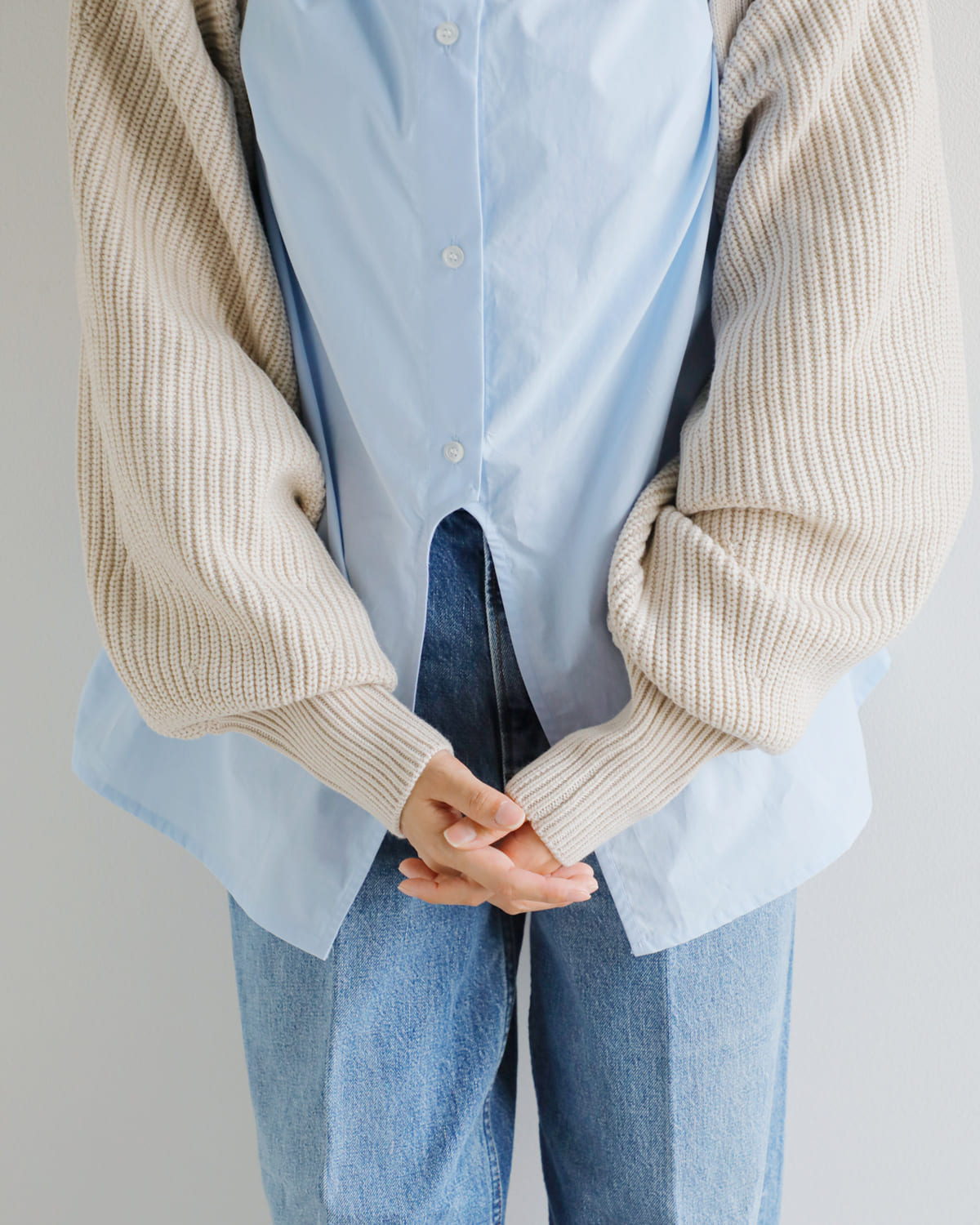 MANOF(マノフ)ボリュームスリーブニットボレロ89106-2022 89106-2022