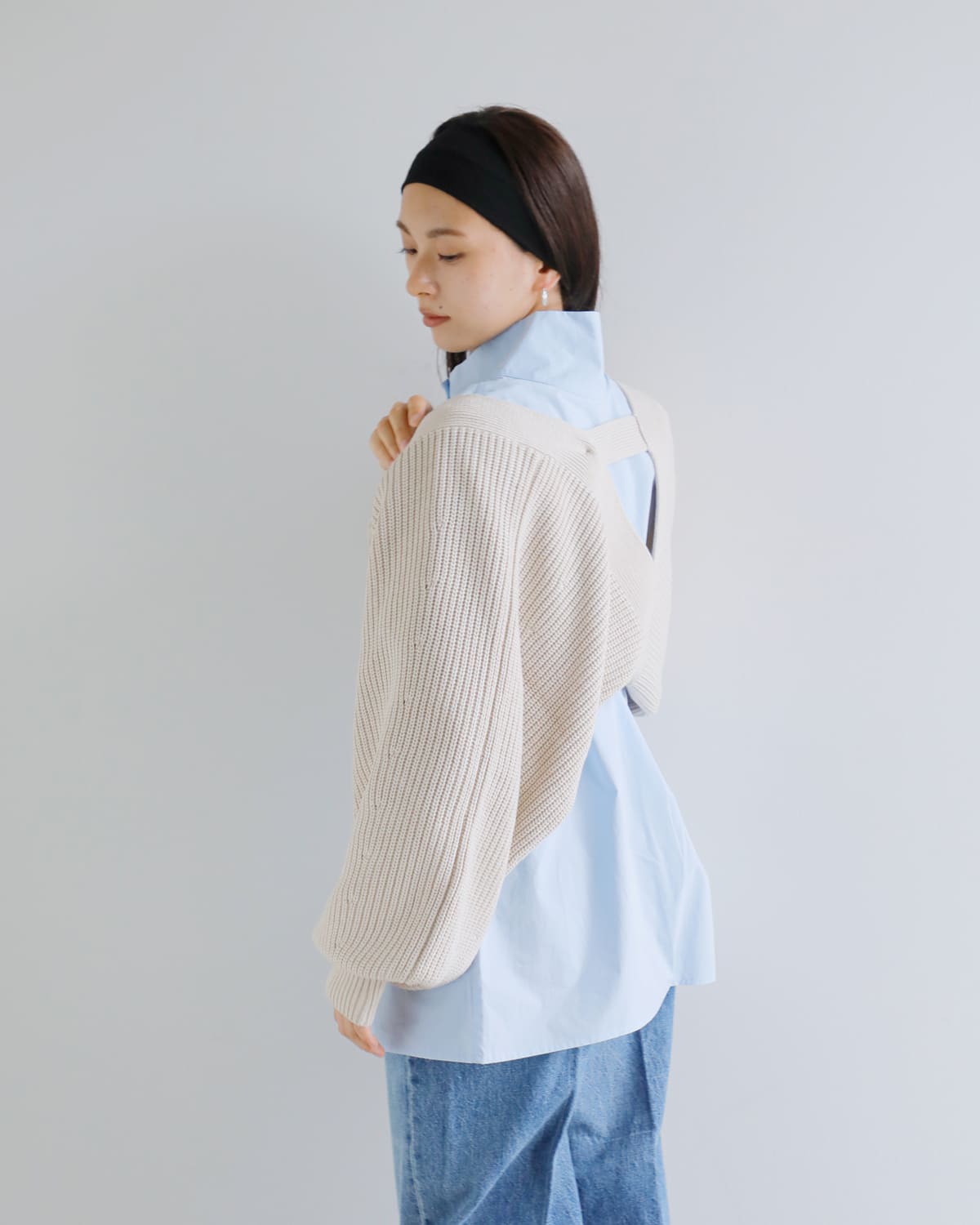 MANOF(マノフ)ボリュームスリーブニットボレロ89106-2022 89106-2022