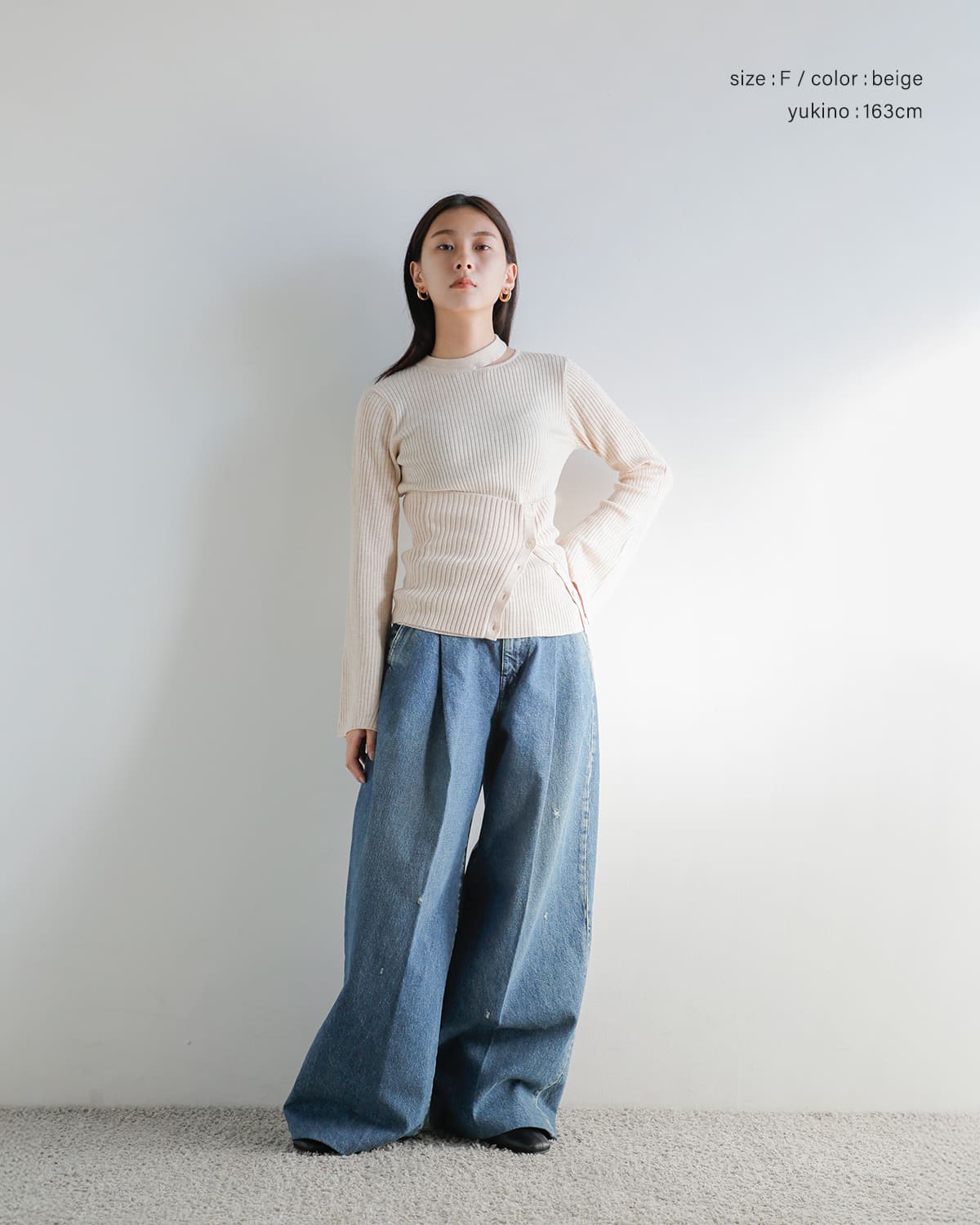 MANOF(マノフ)ビスチェセットリブニットプルオーバー 89106-2062