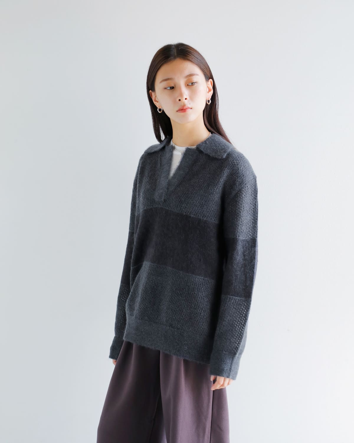 MANOF(マノフ)モヘアポロニットプルオーバー 89106-2092