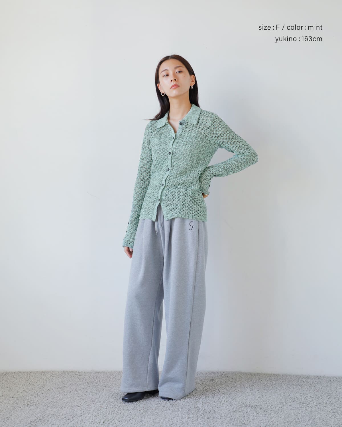 MANOF(マノフ)オープンワークニットカーディガン89106-2192 89106-2192