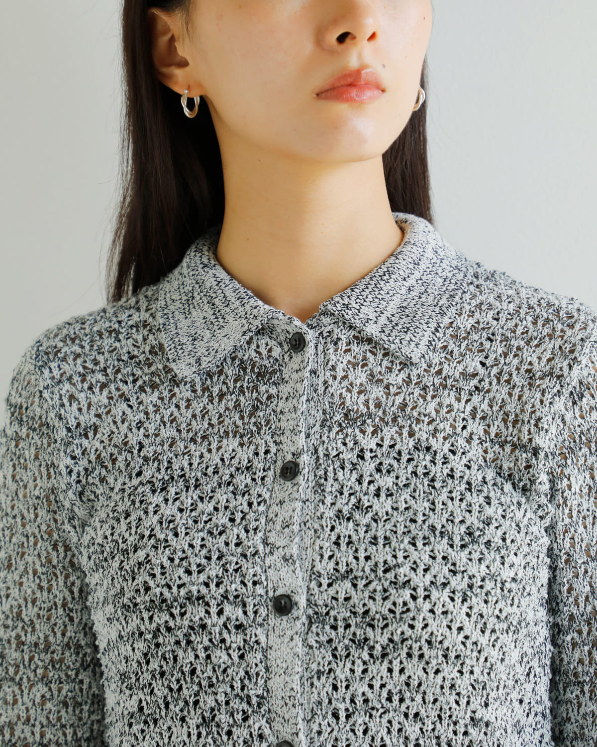 MANOF(マノフ)オープンワークニットカーディガン89106-2192 89106-2192