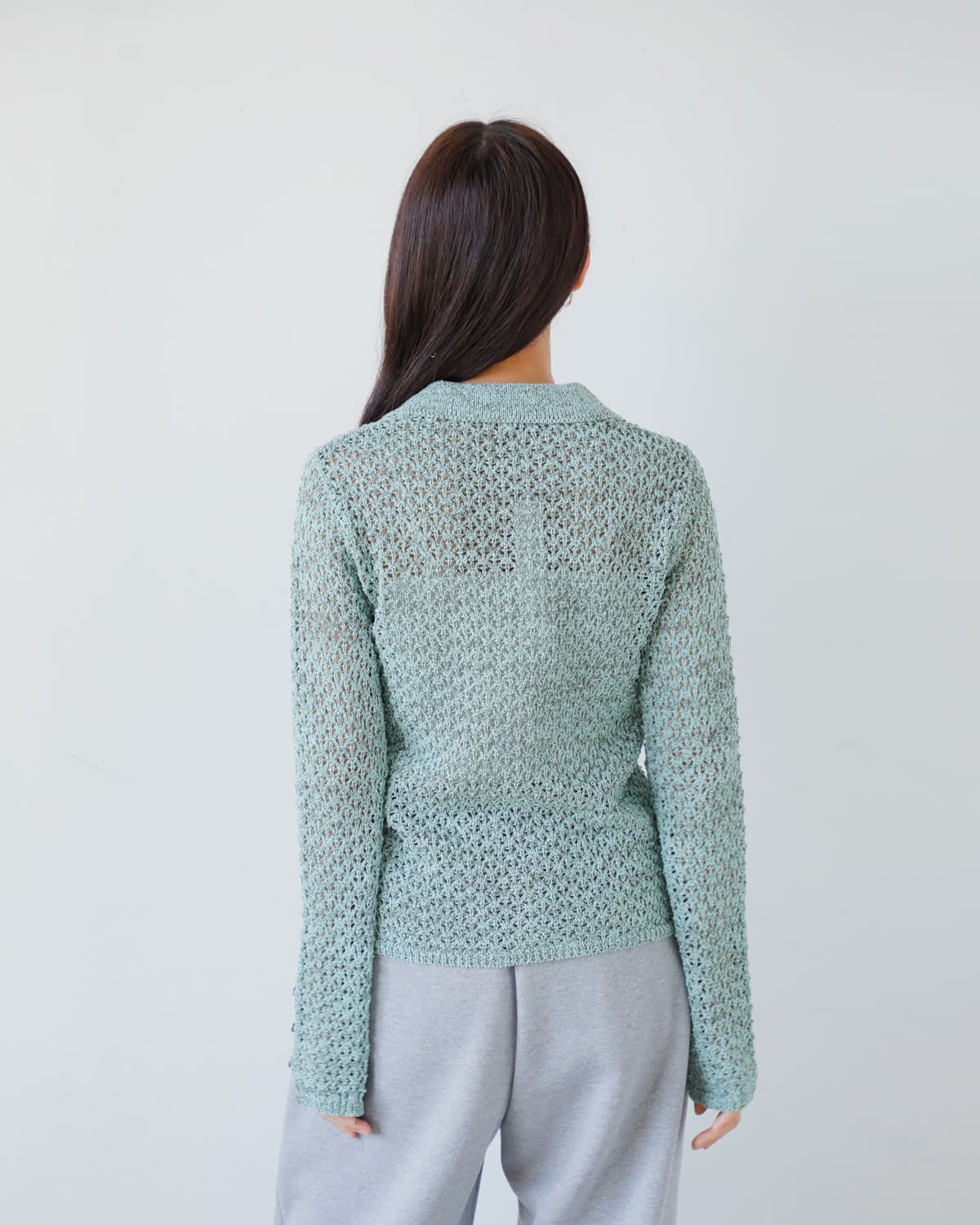 MANOF(マノフ)オープンワークニットカーディガン89106-2192 89106-2192