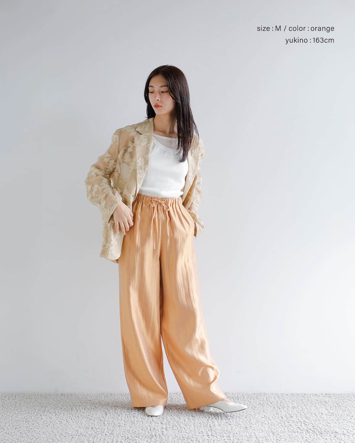 MANOF(マノフ)グリッターリラックスパンツ 89110-7032