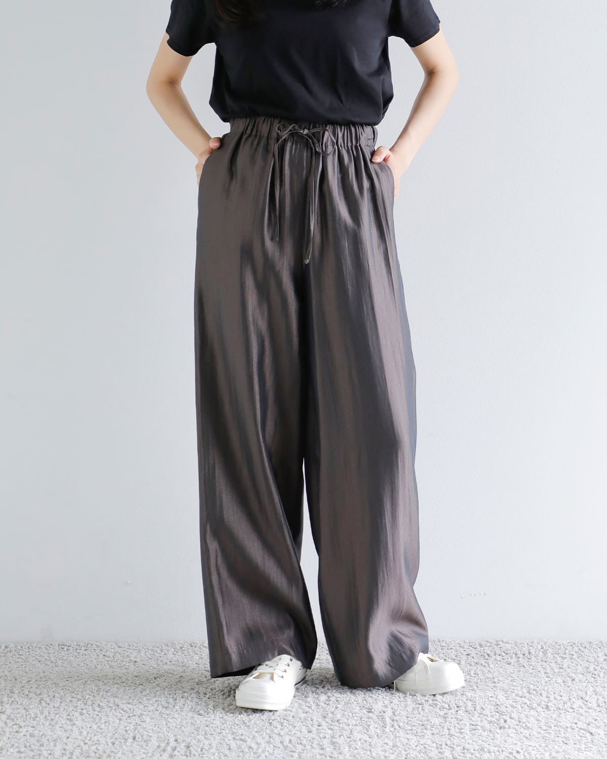 MANOF(マノフ)グリッターリラックスパンツ 89110-7032