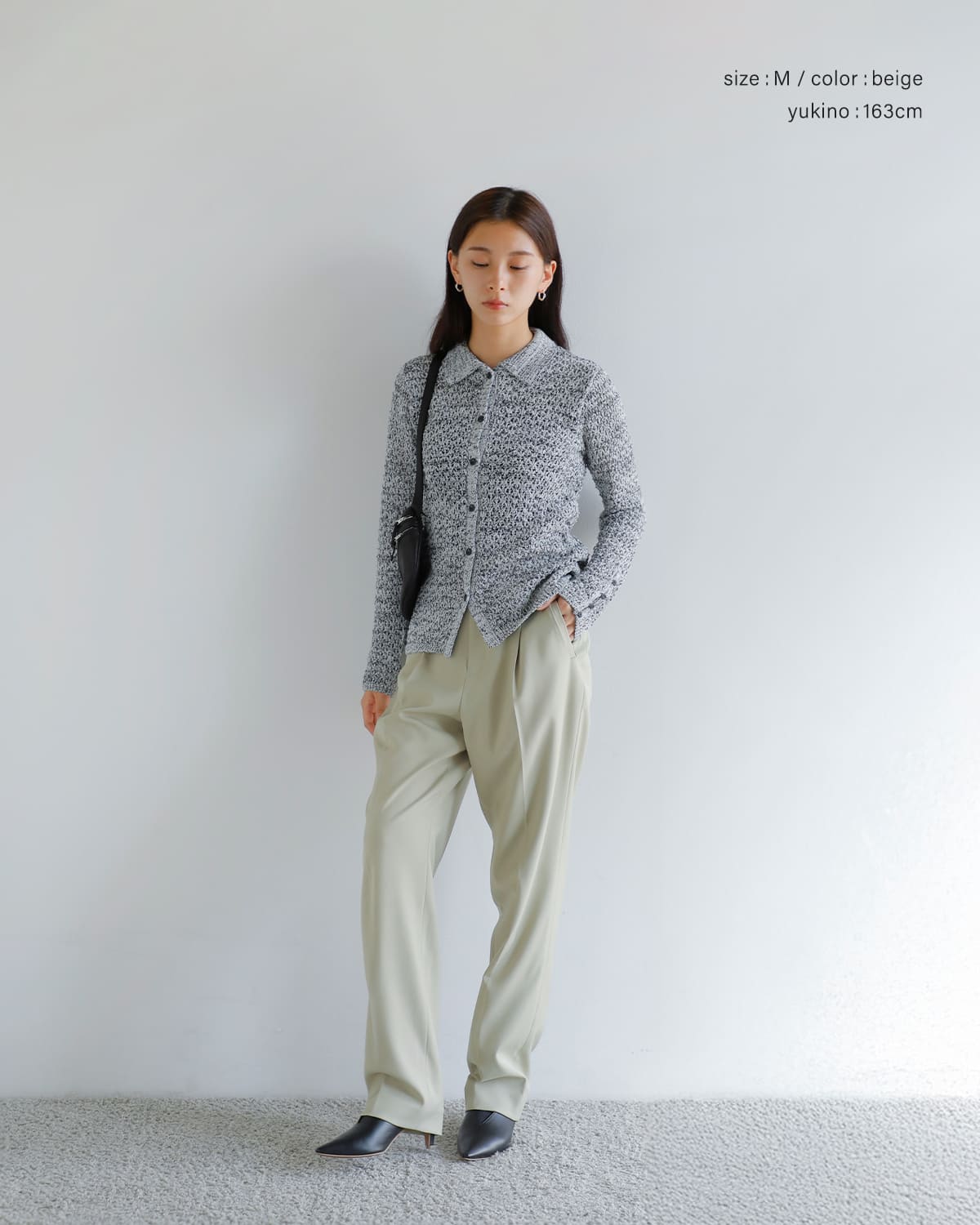 MANOF(マノフ)ハイウエストテーパードパンツ 89110-7082