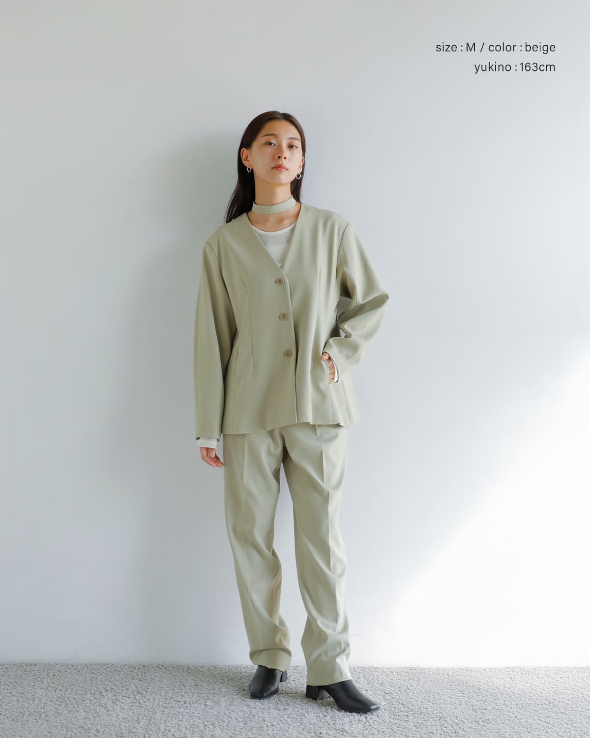 MANOF(マノフ)ハイウエストテーパードパンツ 89110-7082