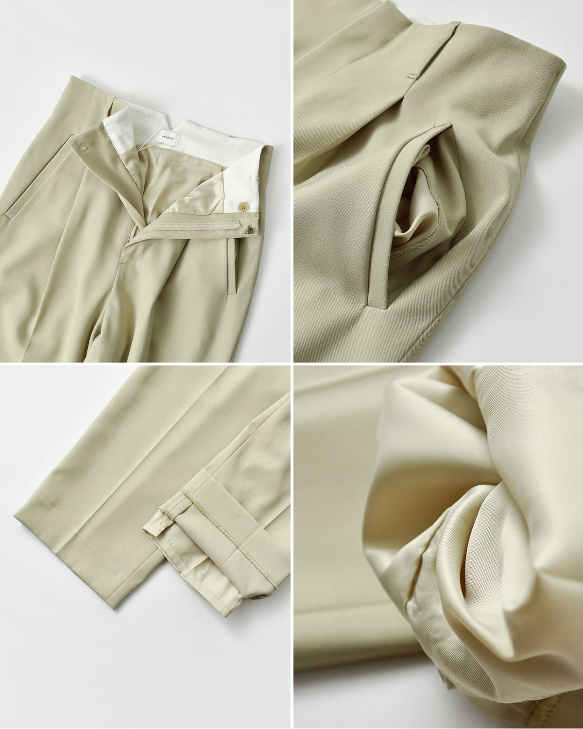 MANOF(マノフ)ハイウエストテーパードパンツ 89110-7082